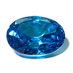 Blue topaz gemstone